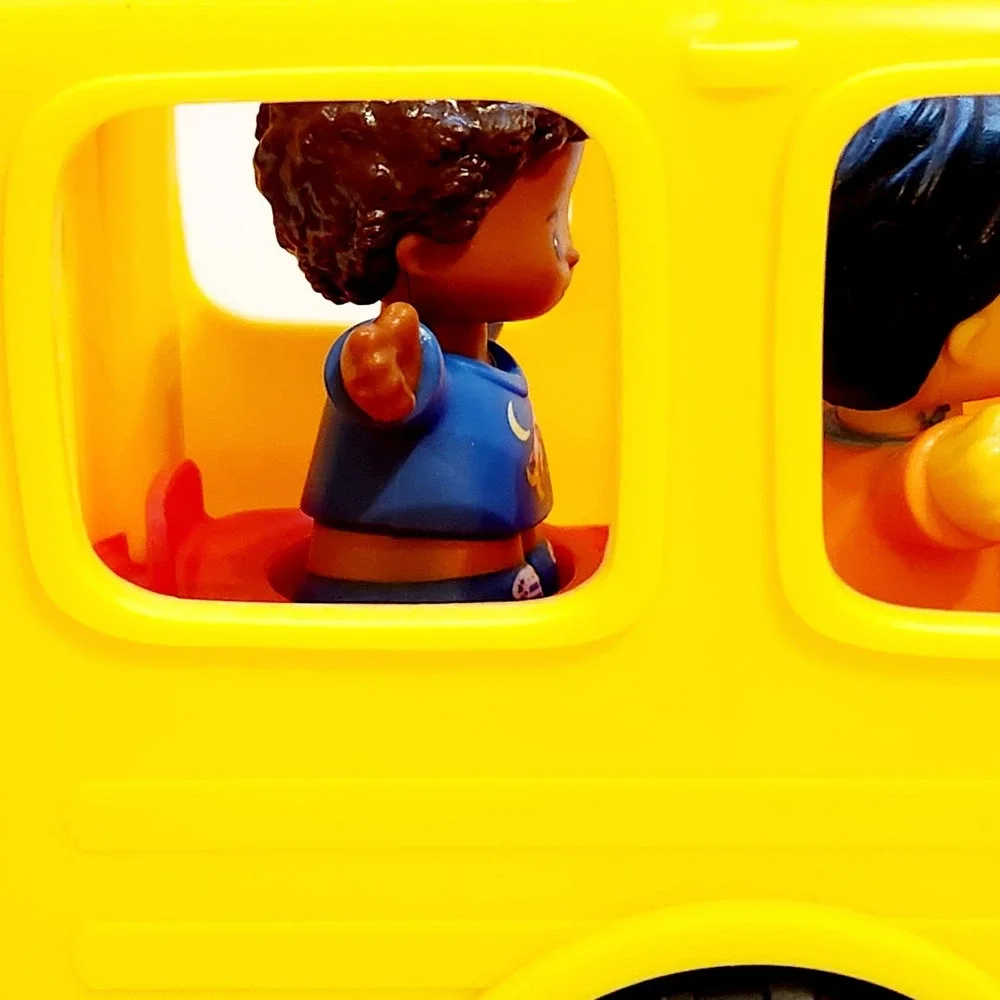 Fisher Price Little People School Bus with 4 Figures Lights Sounds Yellow Toy